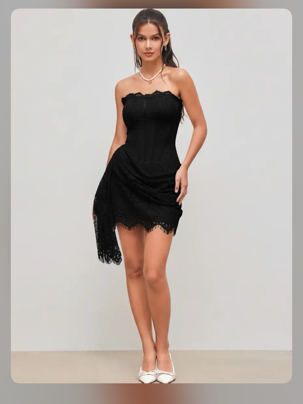 Cider LACE SCULPTURAL TUBE DRAPED BOBYCON MINI DRESS XS CR24-2 - Picture 5 of 5